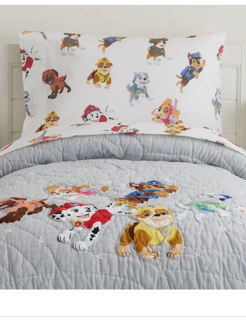 Paw Patrol Toddler Grey Quilt Pottery Barn Kids